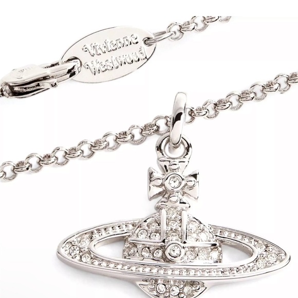 ❎❎SOLD❎❎Vivienne Westwood Silver Mini Bas Orb Necklace NWOT - Picture 4 of 8